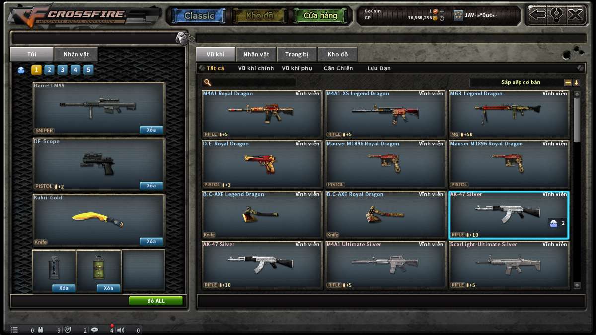 shop acc cf uy tin gia re